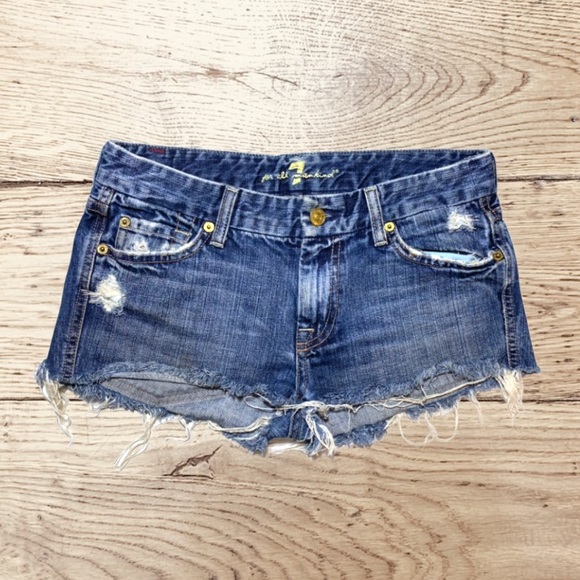 7 For All Mankind Pants - 7 For All Mankind Cut-off Denim Shorts